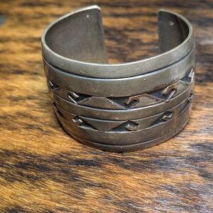 Wide Sterling Silver Cuff Bracelet